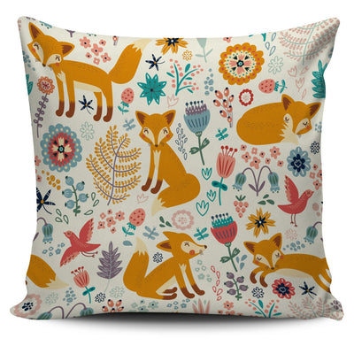Happy Fox Pillow Cover