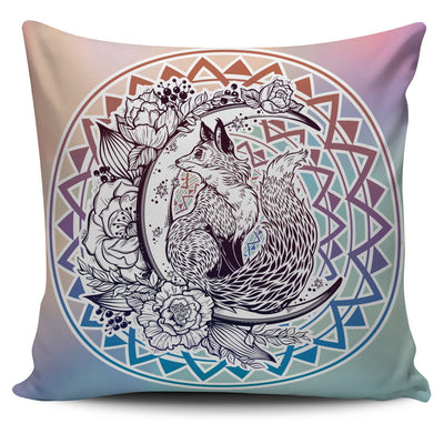 Fox Floral Pillow Case Set (LG: 17.7"X17.7")