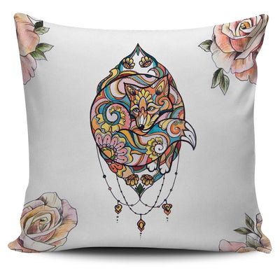 Floral Fox Pillow Cases