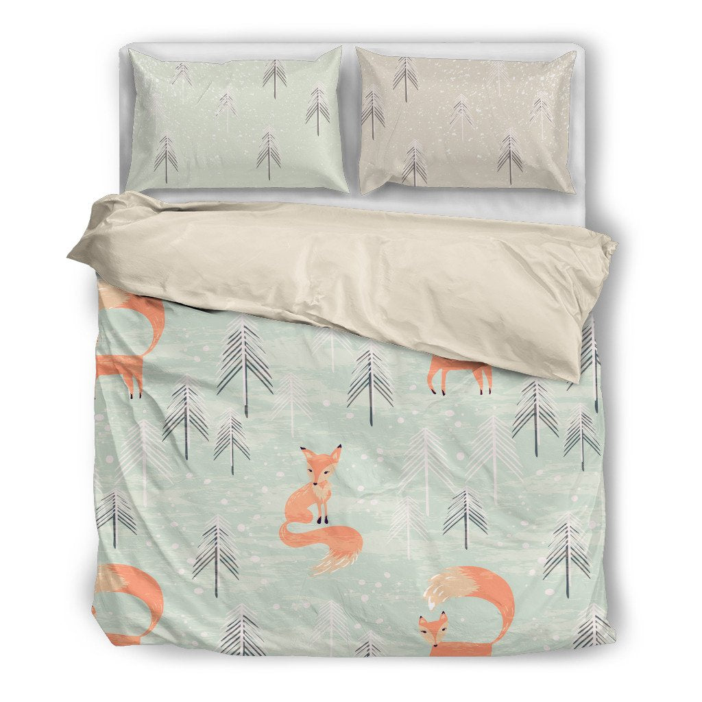 Christmas Fox Bedding Set
