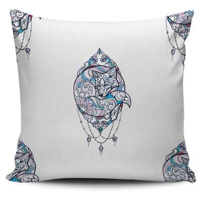 Fox Floral Pillow Case Set (LG: 17.7"X17.7")