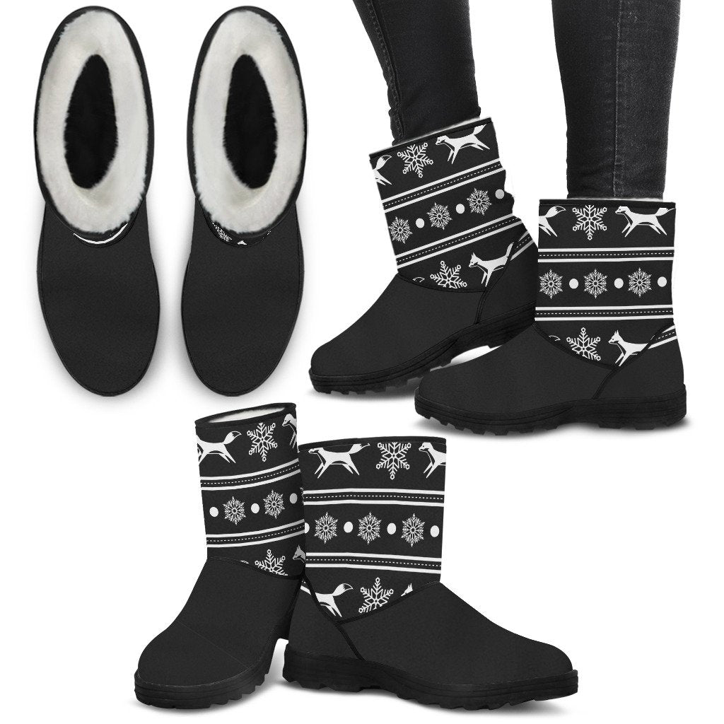 Christmas Fox Faux Fur Boots - So Cute
