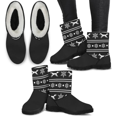 Christmas Fox Faux Fur Boots - So Cute