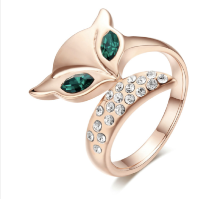 Austrian Crystals Fox Ring