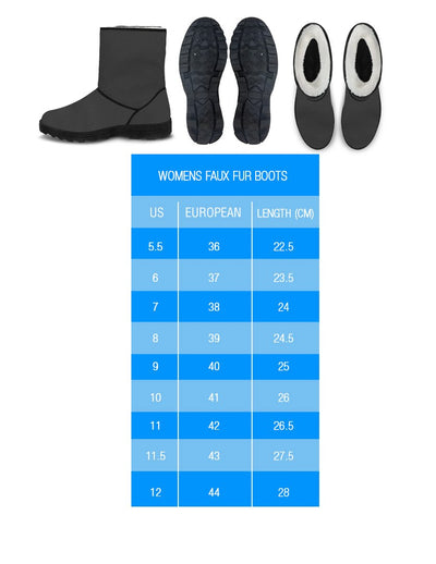 Christmas Fox Faux Fur Boots - So Cute