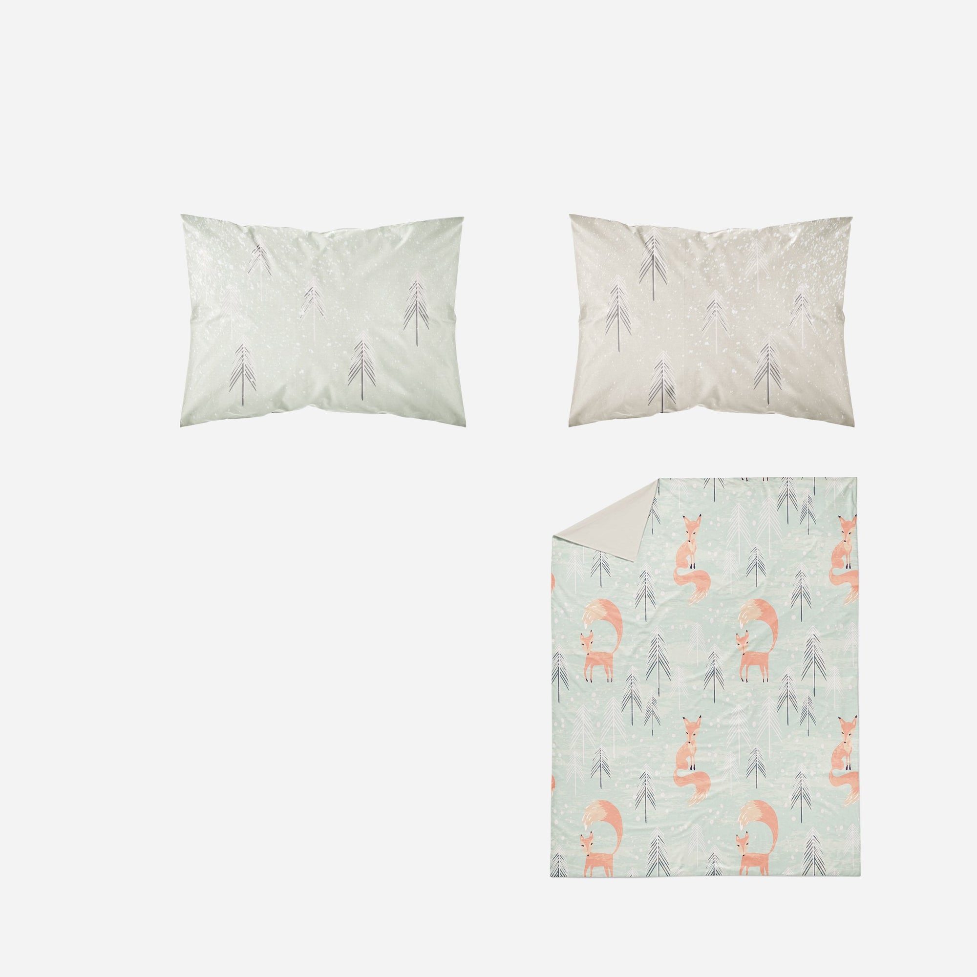 Christmas Fox Bedding Set