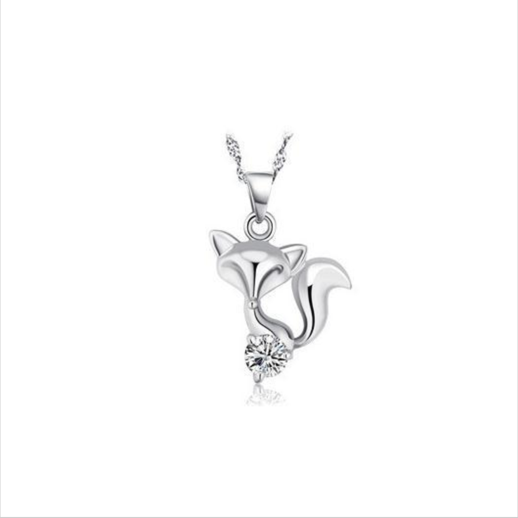 Lovely Fox Silver Necklace