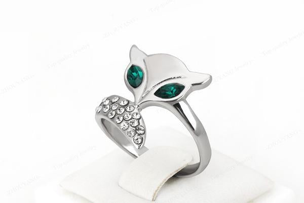 Austrian Crystals Fox Ring