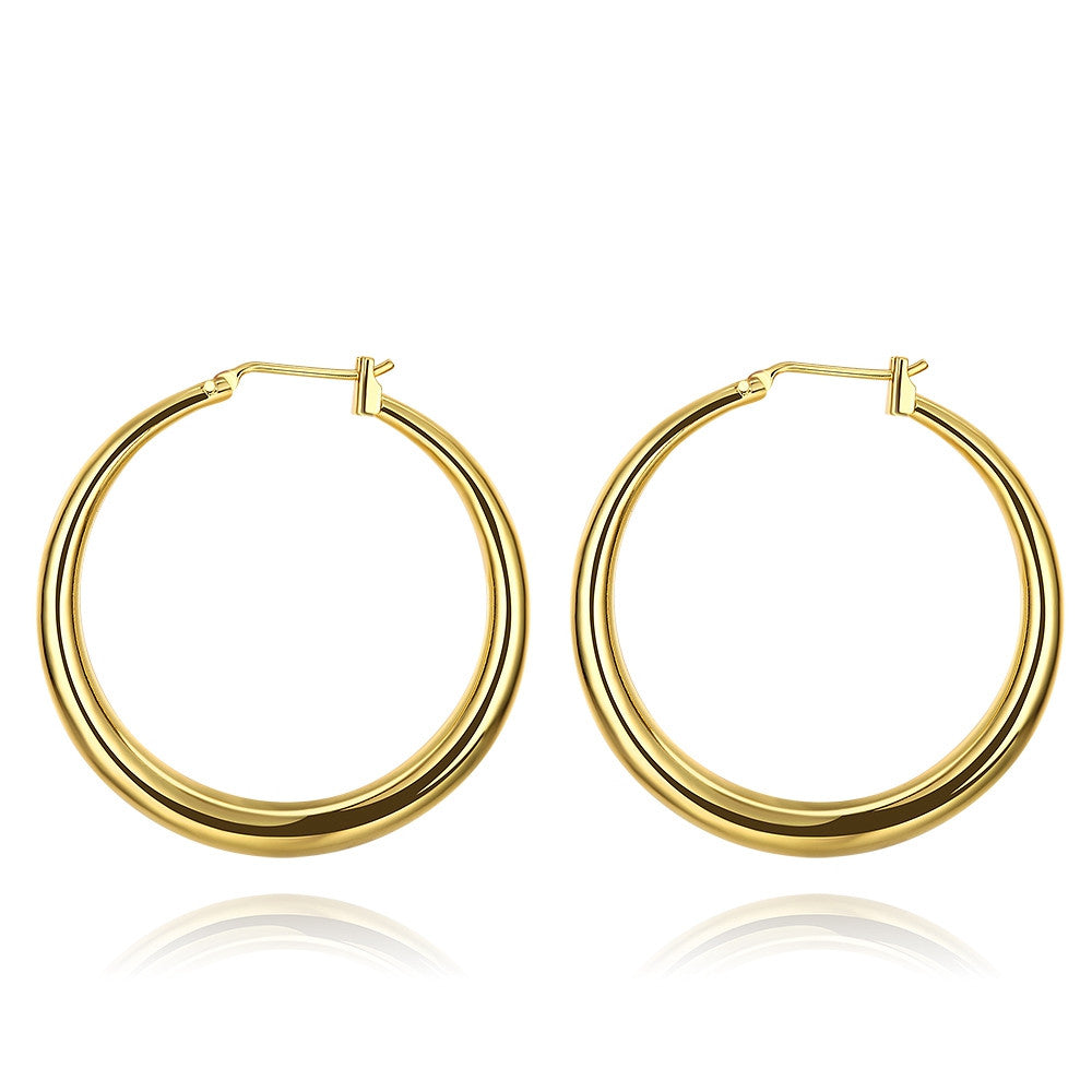 Brass Padlock Earrings 18K Gold Plated Jewelry Very Stylish