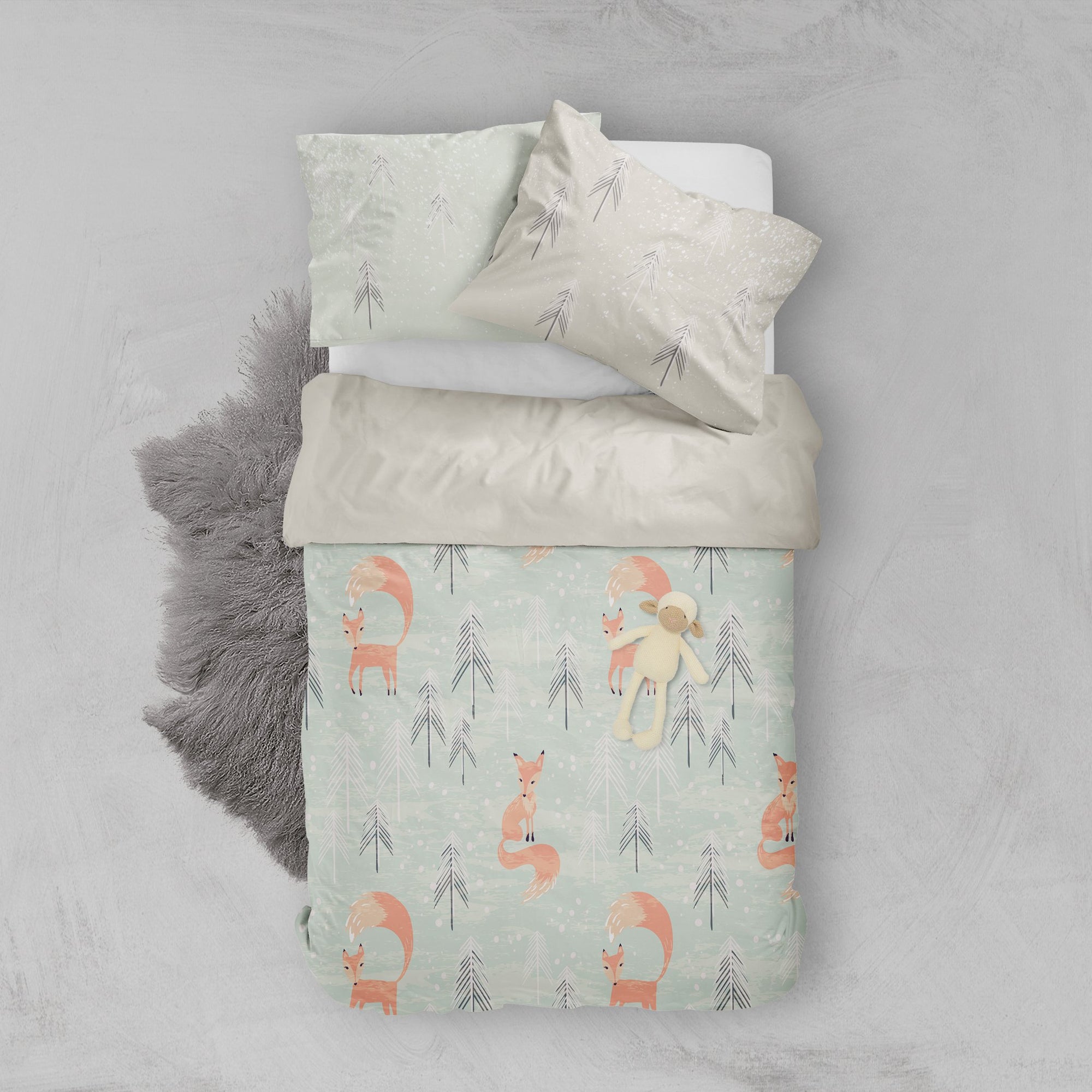 Christmas Fox Bedding Set